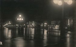1911 Flooded Street Postcard
