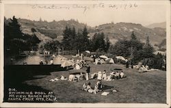 Swimming Pool at Mt. View Ranch Hotel, Santa Cruz Mts. Postcard