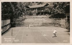 Prescott's Inn Tennis Court Soquel, CA Postcard Postcard Postcard