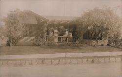 Two Women on the Porch of a House Postcard