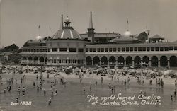 The world famed Casino Santa Cruz, CA Postcard Postcard Postcard