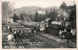 Last Train out of Boulder Creek California Postcard Postcard Postcard