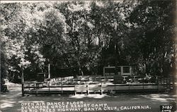 Open Air Dance Floor, Sycamore Grove Resort Camp, on Big Trees Highway Postcard