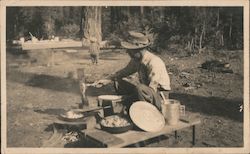 Campfire Cooking Postcard