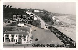 The Esplanade, Rio Delmar Beach and Country Club, Aptos, California Postcard