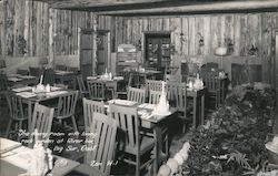 The dining room with living rock garden at River Inn Postcard