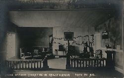Stage of California’s First Theatre Postcard