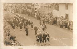 Parade Aerial View Monterey Centennial Postcard
