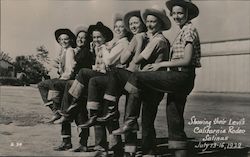 Women Showing their Levi's Jeans, California Rodeo, July 13-16, 1939 Postcard