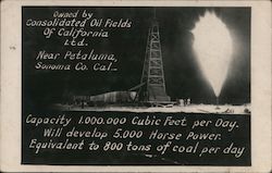 Rare: Consoidated Oil Fields of California Postcard