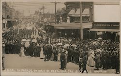 N.G. Cal. In Parade on Main St. Postcard