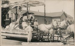 Petaluma, Cal., July 4th Parade, Fraternal Brothers Lodge No. 127 Postcard