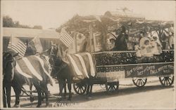 Parade Float Pulled by Horses Postcard