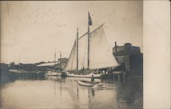 Sailboat on River Postcard