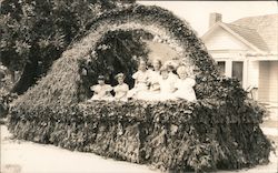 Girls on Parade Float Postcard
