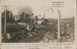 Destruction after Earthquake Postcard