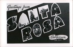 Greetings from Santa Rosa California Postcard Postcard Postcard