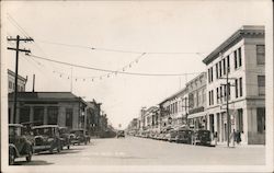 Looking Along Street Postcard
