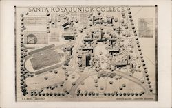 Santa Rosa Junior College Map Postcard
