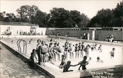 Municipal Plunge in Pool Postcard