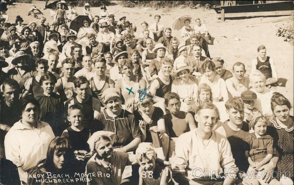 Sandy Beach with a Large Crowd Monte Rio California