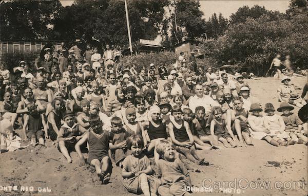 A Large Group of Kids on a Sandy Beach Monte Rio California