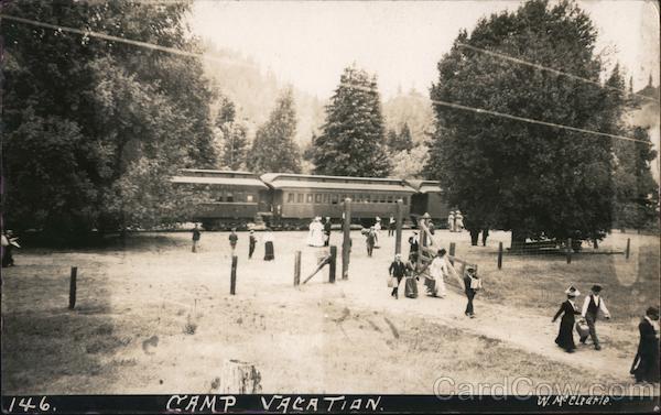 Camp Vacation - People Getting Off the Train Monte Rio California