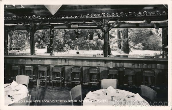 Angelo's Bar Overlooking Russian River Monte Rio California