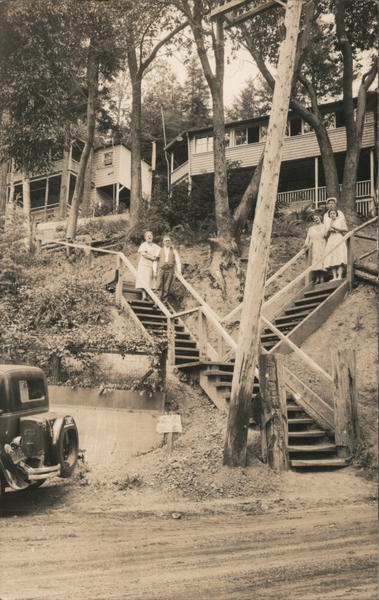 People on Stairs on the Side of a Hill Monte Rio California