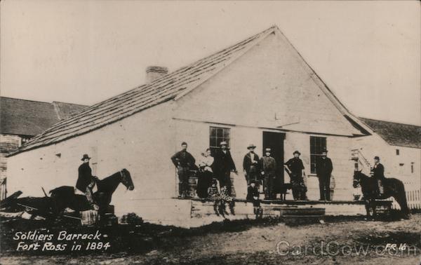 Soldier's Barrack - Fort Ross in 1884 California