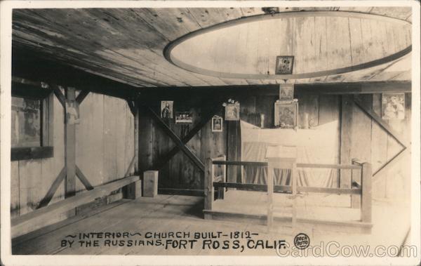 Interior Church Built By The Russians- 1812 Fort Ross California