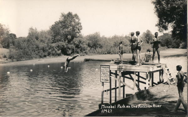 Diving Platform, Russian River Mirabel Park California