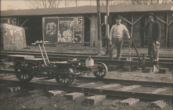 Two Men Railroad Handcar Circus Posters Trains, Railroad