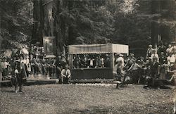 Scene From the Bull Fight at the Fire Circle - Bohemian Club Postcard