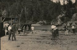 Men Shooting Guns, Bohemian Grove Postcard