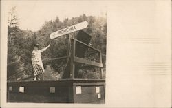 Bohemian Grove "Bohemia" sign Postcard