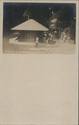 People Gathered at a Train Station Postcard