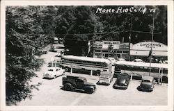 Busses and Cars on the Street Postcard