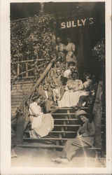 People on the Stairs at Sully's Postcard