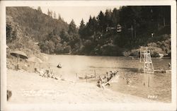 Bathers at Sandy Beach Postcard