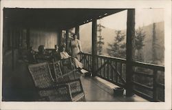 People Sitting on Front Porch at Sully's Postcard