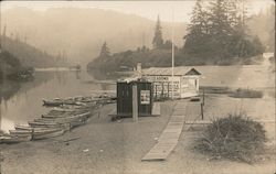 Boats on the River Bank Postcard