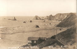 Mouth of Russian River Jenner, CA Postcard Postcard Postcard