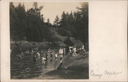 Swimming at Camp Meeker Postcard