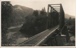 The Big Railroad Trestle at "Cosmo Farm" Postcard