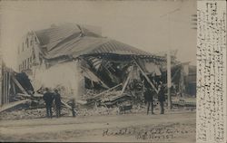 Odd Fellows Hall After Earthquake IOOF Postcard