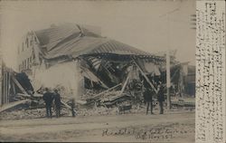 Odd Fellows Hall After Earthquake IOOF Healdsburg, CA Postcard Postcard Postcard