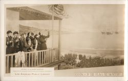 Raising of the Flag at Monterey Postcard