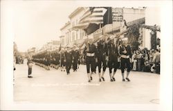 Military Parade, Golden Street - Monterey Centennial Postcard