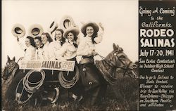 "Going and Coming" to the California Rodeo Salinas Postcard